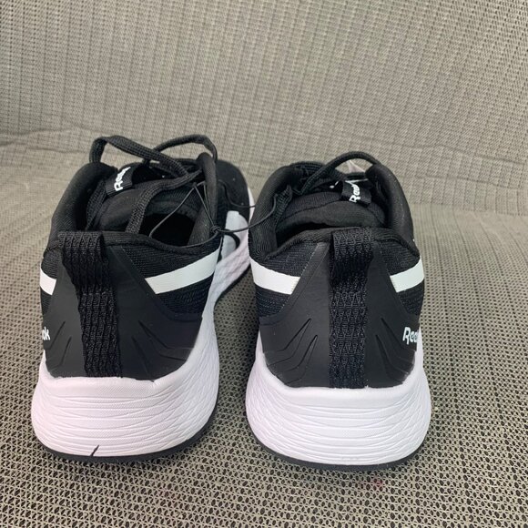 Reebok Mens Black & White Running Shoes Size 10 Lightweight Athletic Sneakers - Picture 3 of 9